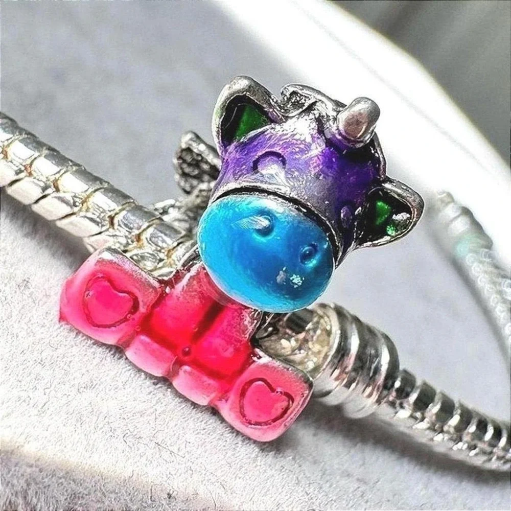 Rainbow Heart Unicorn fits PANDORA